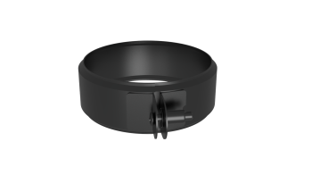 Хомут обжимной, ф 200, AISI 439/0,5мм, h=46мм (черный 1000)