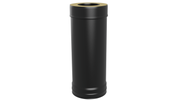 Сэндвич-труба 1,0м, ф 115х200, AISI 439/439, 1,0мм/0,5мм, (К) (черный 1000)