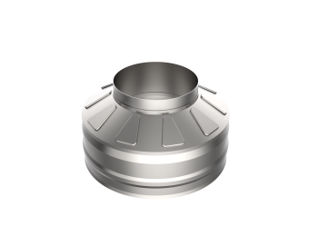 Оголовок без зонта, ф 115х180, AISI 439/439, 0,5мм/0,5мм, (К), тип-2