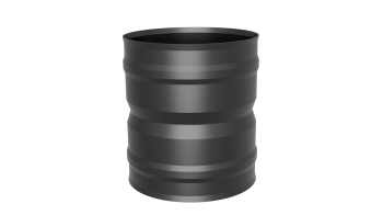 Адаптер котла ф 115х115, AISI 439/1,0мм, h=130мм (черный 1000)