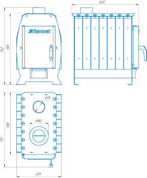 Печь отопительная Kennet Ария 100 (без стекла)